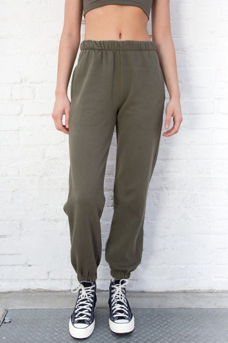 Pantalon Survêtement Brandy Melville Rosa Vert Olive | VYI-90292507